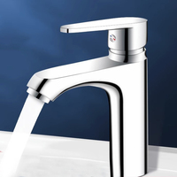 Robinet de salle de bain à prix d'usine, robinet de lavabo chaud et froid, robinet mélangeur pour salle de bain d'hôtel