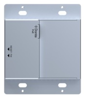 Dante 4x3 Stereo Poe Switch Jaringan Digital Audio Video/VGA Splitter Converter Panel Dinding Web-UI/Dante Controller Optik/RCA