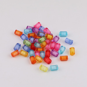 Acrylic Cylindrical <b>Beads</b> 12mm <b>Loose</b> <b>Beads</b> For Bracelet Making DIY Jewelry Making Material Rectangle Shape Colorful - Product Image 5