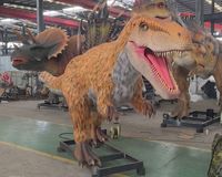 Modèle de dinosaure animatronique réaliste de 7 m, Yutyrannus RC, dinosaures électriques pour exposition dans les parcs d'attractions