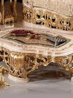 Canapé de salon de luxe de style européen, en bois sculpté doré et tissu, multifonctionnel, trois places, haut de gamme, style riche et grand format