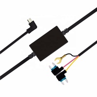 Kit de câblage ACC pour caméra de tableau de bord USB Type C, avec régulateur abaisseur de tension 12V-24V vers 5V 3A, câble de chargeur de voiture et cordon d'alimentation