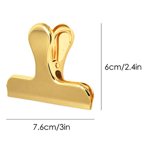 工場卸売 高品質 ステンレス製 ブルドッグクリップ ゴールド ダックビル メタル ペーパーバインダークリップ オフィス用 請求書 チケット用 - Product Image 2