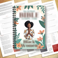 Carnet de prières en gros avec motif floral, reliure spirale, couverture rigide, pour femmes, pour la méditation quotidienne, cadeaux, Cuadernos