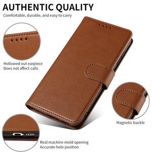Étui à rabat en cuir rétro de luxe pour <span class=keywords><strong>Samsung</strong></span> <span class=keywords><strong>Galaxy</strong></span> S24 <span class=keywords><strong>Ultra</strong></span> S24 Plus porte-carte portefeuille housse de protection étui de téléphone portable - Product Image 3