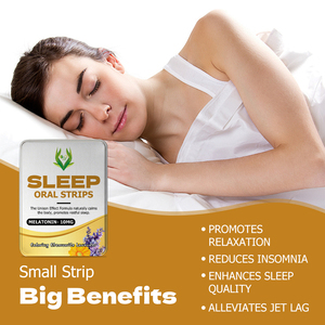 Bandes buccales de mélatonine 10 mg pour le sommeil, très vendues, favorisent la relaxation, réduisent l'insomnie, améliorent la qualité du sommeil - Product Image 3