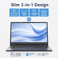 Nouvel ordinateur portable 2-en-1 de 15,6 pouces, écran tactile FHD IPS, processeur Intel Core I3-10100Y, 16 Go de RAM, 256 Go de SSD, Wi-Fi 6, Windows 11 Home, OEM ODM