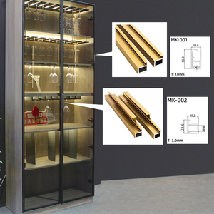 Marco de armario de aluminio, perfiles de puerta de 3 metros de largo para dormitorio, precio de fábrica - Product Image 4