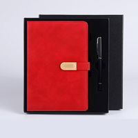 Carnet en cuir PU PQ avec bouton en forme de pilule, ensemble de 2 pièces, carnet personnalisé à couverture rigide, journal en cuir, stylo et carnet lisses, style vintage