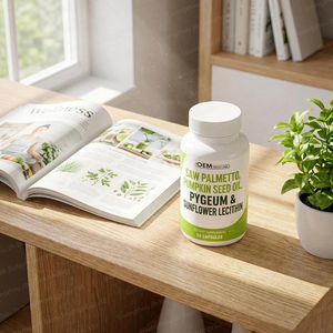 Capsules Bloqueurs de <span class=keywords><strong>DHT</strong></span>, Capsules de Palmier Nain, Huile de Graine de Citrouille, Pygeum, Lécithine de Tournesol, Suppléments pour la Prostate pour Hommes - Product Image 6