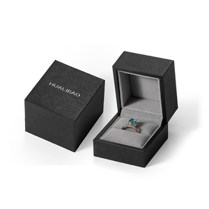 Factory Wholesale Luxury Jewelry <strong>Boxes</strong> <strong>Cheap</strong> Ring Box Black Jewellery Packaging <strong>Boxes</strong> for Small Business - Product Image 1