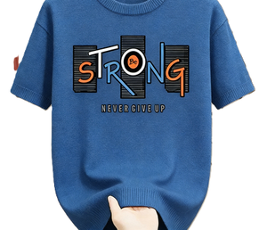 T-shirt con citazione motivazionale 'Be Strong <span class=keywords><strong>Never</strong></span> <span class=keywords><strong>Give</strong></span> <span class=keywords><strong>Up</strong></span>' / T-shirt in cotone oversize a maniche corte con tipografia ispiratrice 'Be Strong <span class=keywords><strong>Never</strong></span> <span class=keywords><strong>Give</strong></span> <span class=keywords><strong>Up</strong></span>' per streetwear e casual - Product Image 4