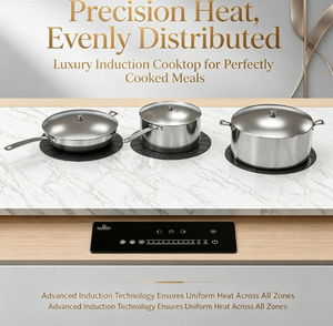Table de cuisson à <span class=keywords><strong>induction</strong></span> invisible électrique haute performance à <span class=keywords><strong>3</strong></span> brûleurs, encastrable, avec commande tactile, 9 niveaux de puissance, minuterie, arrêt automatique, compatible VR - Product Image 4