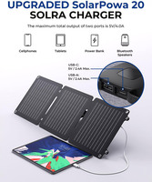 2024 nouveaux modèles ETFE chargeur portable solaire 21w 28w panneaux solaires téléphone chargeur USB 20w 30w pour téléphone portable