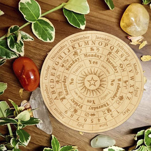 Tailai 8 pollici in legno Carven stregoneria fornisce stelle pendolo bordo kit di stregoneria per la divinazione - Product Image 4