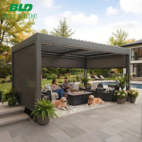 Pergola sur mesure 8 10 12 16 20 30X12 Grande pergola extérieure électrique rétractable en aluminium