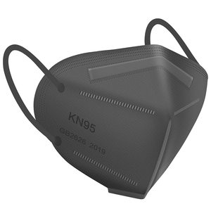 Xian Wanli 4-Layer Protection Black KN95 Non-<strong>Medical</strong> Folding Earloop Disposable Face <strong>Mask</strong> with Non-Woven Fabric 20 Pack - Product Image 3