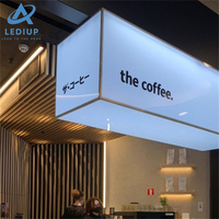 Panneau lumineux LEDIUP carré et rond, publicité LED, enseigne en lettres 3D, signalisation extérieure et intérieure, boîte à lumière en acrylique avec logo LED