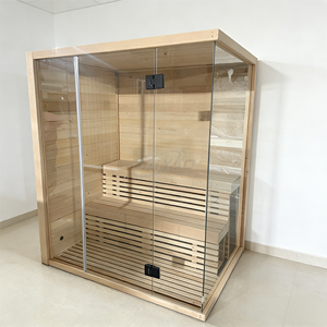 Sauna Personalizada con Diseño OEM, Tamaño Personalizado, Sauna Interior de Vapor Seco, Estufa Eléctrica, Cabina de Ducha, Diseño de Sauna de Madera Maciza para 2-4 Personas - Product Image 4