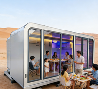Maison préfabriquée tendance, cabane personnalisée style Apple avec balcon, villa de vacances, pod de loisirs, maison capsule chinoise