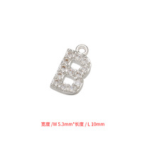 Doreyly — grand pendentif en zircon miniature, pas cher, accessoires à lettres de l'alphabet anglais, 26 pièces