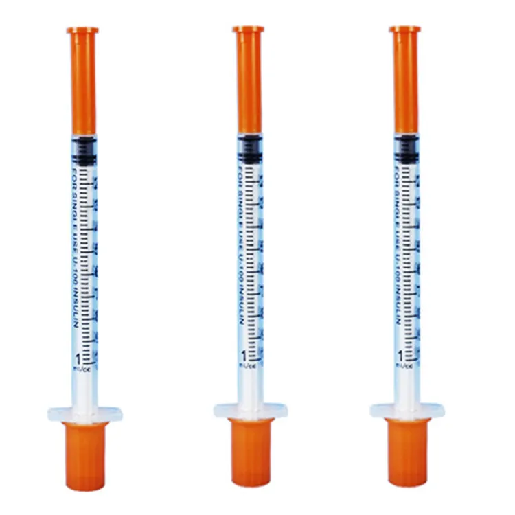 Jeringa Desechable Aguja Inyección Máquina Medicina 0,5 ml 1,0 mL Insulina Jeringas Dental