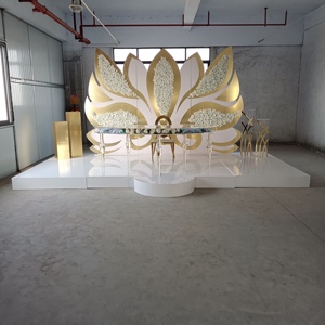 Supports de sol carrés en acrylique PVC blanc vintage de haute qualité et durables, design moderne <span class=keywords><strong>pour</strong></span> la maison, l'hôtel, les banquets de mariage - Product Image 3