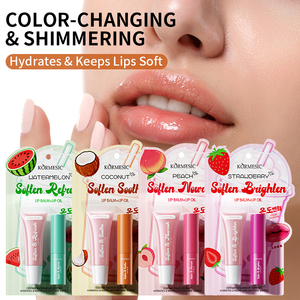 KORMESIC Private Label OEM Organic Korean Fruit Color-Changing <b>Lip</b> Balm Shimmering <b>Lip</b> Oil Soft Plump Moisturizing Fruit <b>Lip</b> Set - Product Image 2