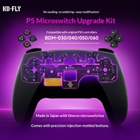 Kit complet de micro-interrupteurs DIY pour contrôleurs avec configurations à 4 touches, boutons de menu surélevés et gâchettes