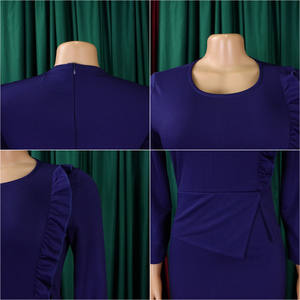 X382 yeni gelenler bahar elbiseler kadınlar için zarif ince uzun kollu dantelli afrika elbiseler kadınlar için giyim ofis elbise kadınlar - Product Image 6