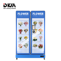 DKM Distributeur automatique intelligent de vente double face avec arrangement de fleurs de roses naturelles avec lecteur de cartes