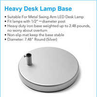 Usine OEM réglable bras pivotant de lecture Flexible Dimmable aluminium LED interrupteur tactile lampe de Salon de Table à ongles avec Base lourde