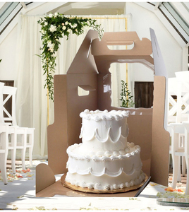 Lớn sóng Tier bánh hộp với xử lý cao Bánh hộp với cửa sổ tầng lớp bánh cưới hộp - Product Image 3