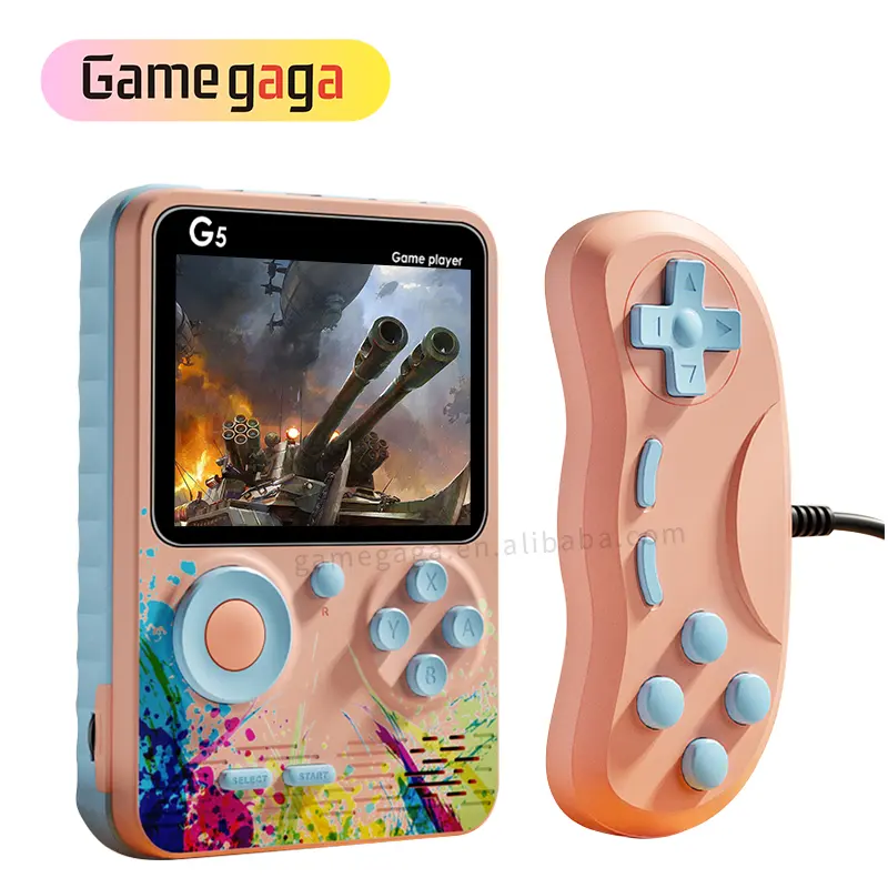 G5 8 비트 마카롱 500 1 클래식 미니 레트로 비디오 게임 플레이어 크리스마스 선물을위한 gampad와 휴대용 휴대용 게임