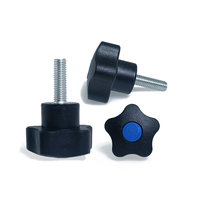 Bouton étoile à tête en plastique vis à oreilles bouton lobe mâle M8 M10 bouton cinq étoiles