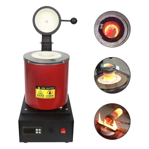 فرن صهر رقمي صغير جديد موديل 2026 بسعة 1 كجم و2 كجم و3 كجم مع بوتقة جرافيت للذهب والفضة والنحاس والألومنيوم والحديد - Product Image 1