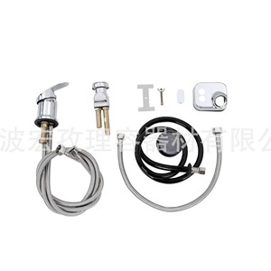 Kit de robinet en acier inoxydable tressé pour lit de lavage, eau chaude et froide, finition chromée, installation facile - Product Image 2