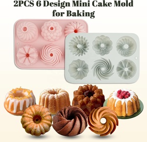 <span class=keywords><strong>Moule</strong></span> à gâteau en silicone à 6 cavités pour gâteaux cannelés / Moules à <span class=keywords><strong>mini</strong></span>-gâteaux <span class=keywords><strong>Bundt</strong></span> en silicone / Moules à gâteau en silicone à 6 cavités - Product Image 3