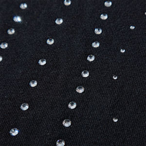 เสื้อกล้าม100% ผ้าฝ้ายสำหรับฤดูร้อนใหม่เสื้อยืดคอกลมทรงโอเวอร์ไซส์พร้อมเสื้อผ้าแฟชั่นสตรีทแวร์ประดับพลอยเทียมน้ำหนักมาก-260กรัม - Product Image 3