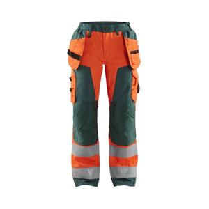 BLAKLADER - 715618115349D19 Women's <b>Hi</b>-<b>Vis</b> <b>trousers</b> <b>Orange</b>/Green - EAN 7330509614884 <b>HI</b>-<b>VIS</b> WORKWEAR - Product Image 1