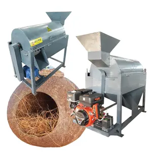 Coconut fiber extractor husk fiber processing machine