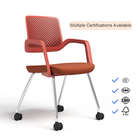 Chaise de bureau moderne et confortable avec dossier en PP, coussin confortable, pivotante, couleur personnalisable, pour la maison, le bureau, l'école, les salles de conférence