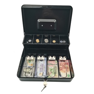 Soporte de metal portátil personalizado de 12 pulgadas con 9 divisores Mini caja de dinero de hierro Bandeja de dinero para llaves-Tienda segura Compatible con OEM - Product Image 1