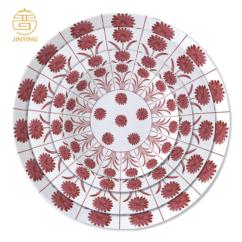 Fine Red Daisy Bone China Tableware