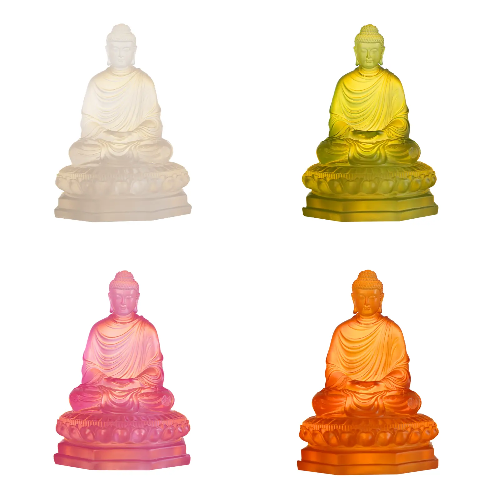 פסל נזיר של בודהה משלוח מהיר אמנות שרף בודהיסטי פסל מלאכת יד שקוף לקישוט התאמה אישית של עיצוב
