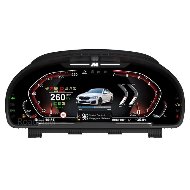 RoadNavi Car Auto Speedometer for BMW 5/6/7 Series X3 X4 X5 X6 Series LCD Digital Cluster Car Upgrade Dashboard Instrument