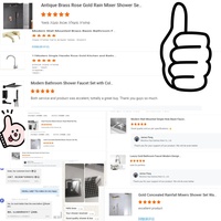 Ensemble de douche de luxe noir carré avec pommeau de pluie et mitigeur à main en laiton, pour salle de bain, à fixation au plafond