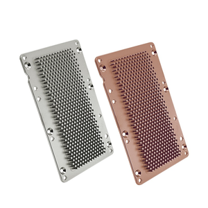 Nhà máy trực tiếp giá tùy chỉnh Pin vây nhôm tản nhiệt tinh khiết đồng lạnh rèn IGBT mô-đun làm mát cơ thể màu đen anodized bề mặt - Product Image 1