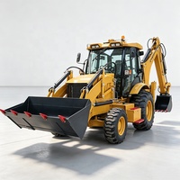 Chargeuse-pelleteuse multifonctionnelle 4x4 WZ38-28 à roues, avec chargeur frontal et pelle arrière, pour l'agriculture et les travaux municipaux – Vente directe usine