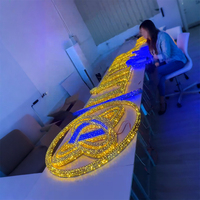 Enseigne publicitaire lumineuse personnalisée en lettres 3D perforées à LED RGB effet ciel étoilé, avec changement de couleur, logo de magasin, prise en charge OEM